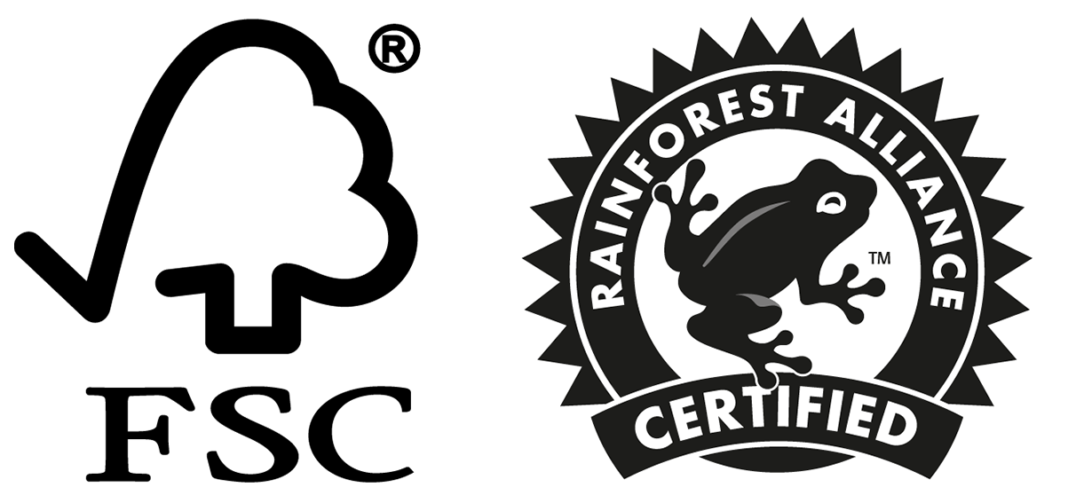 FSC Certified - Rainforest Alliance Certified