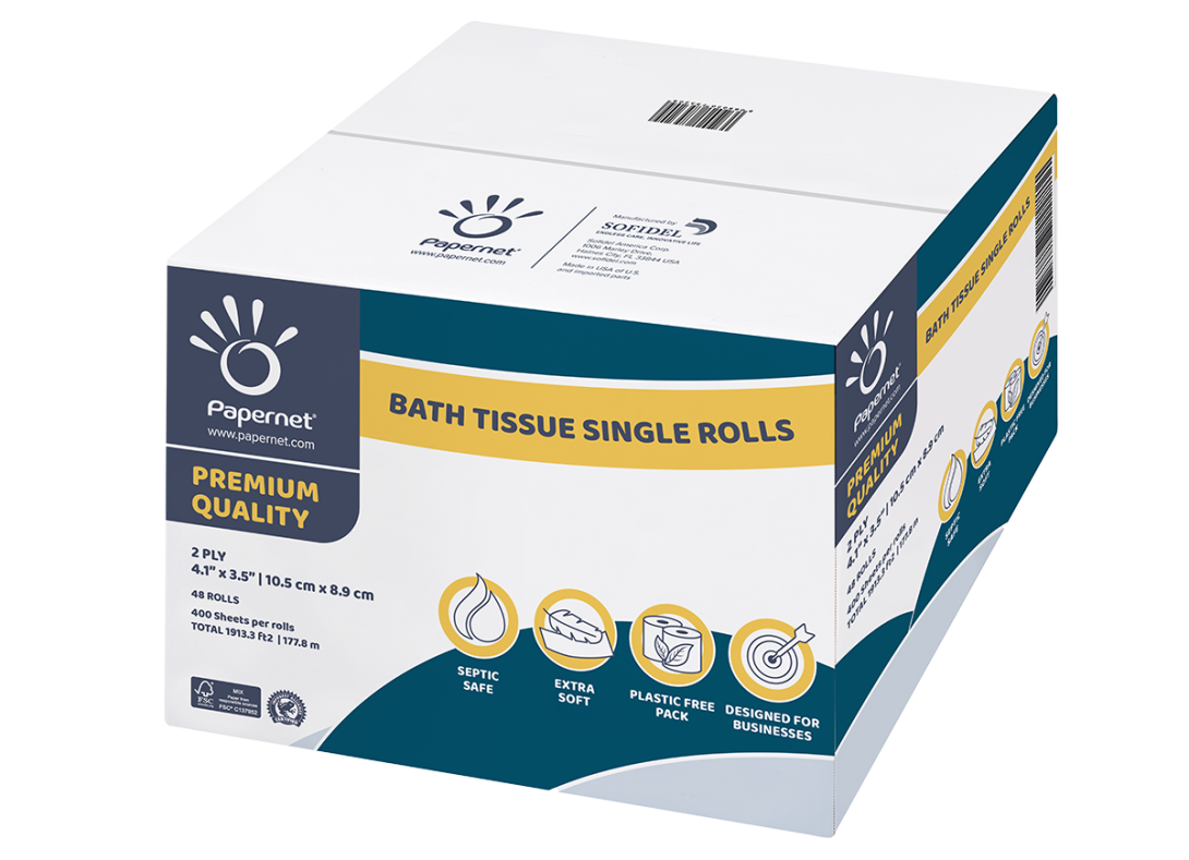 416818 Papernet Single Bath Tissue 400 sheets